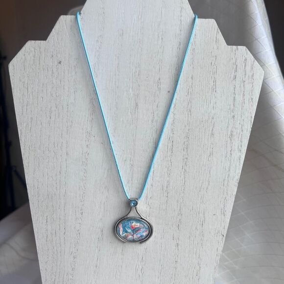 Handmade Vintage Pendant Necklace, Wearable Art Jewelry, Wearable Art - Picture 5 of 13